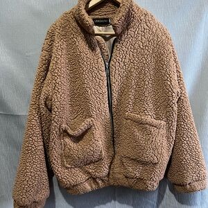 Lanshifei Brown Sherpa Jacket